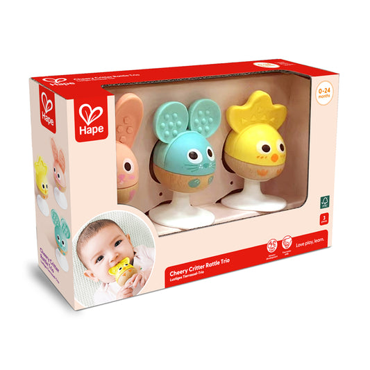 Cheery Critter Rattle Trio