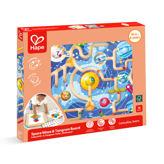 2 in 1 Space Maze & Tangram Board
