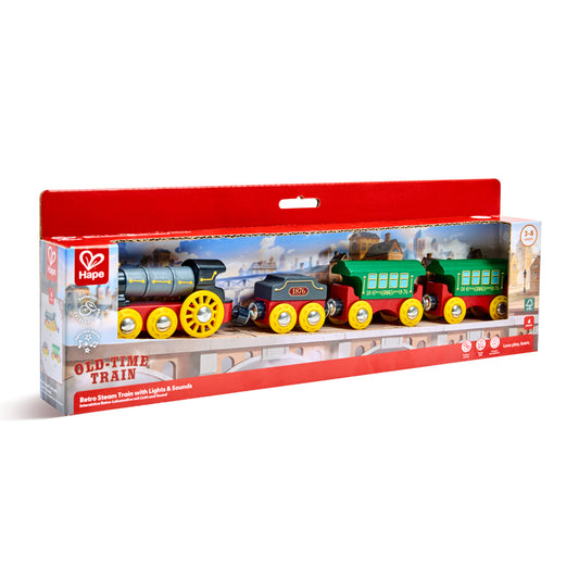 Retro Steam Train with Lights & Sounds