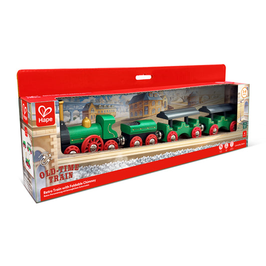 Retro Train with Foldable Chimney