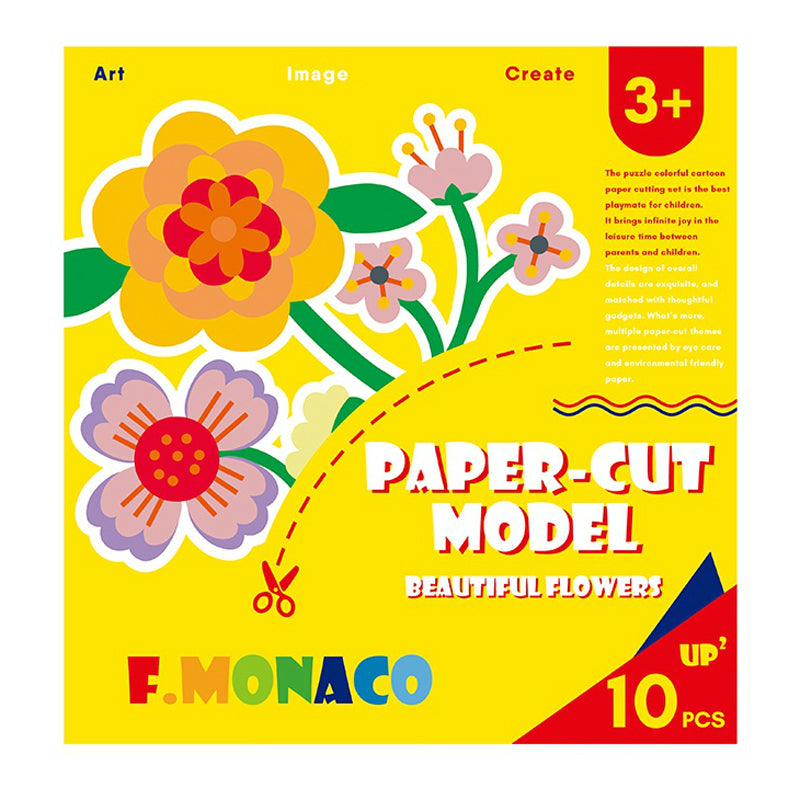 Paper-Cut Model Beautiful Flowers