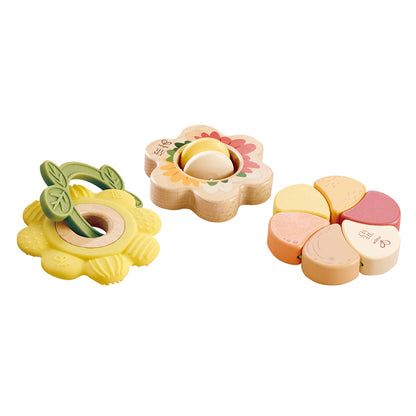 Artful Flowers Rattle Trio
