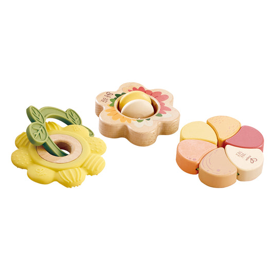 Artful Flowers Rattle Trio