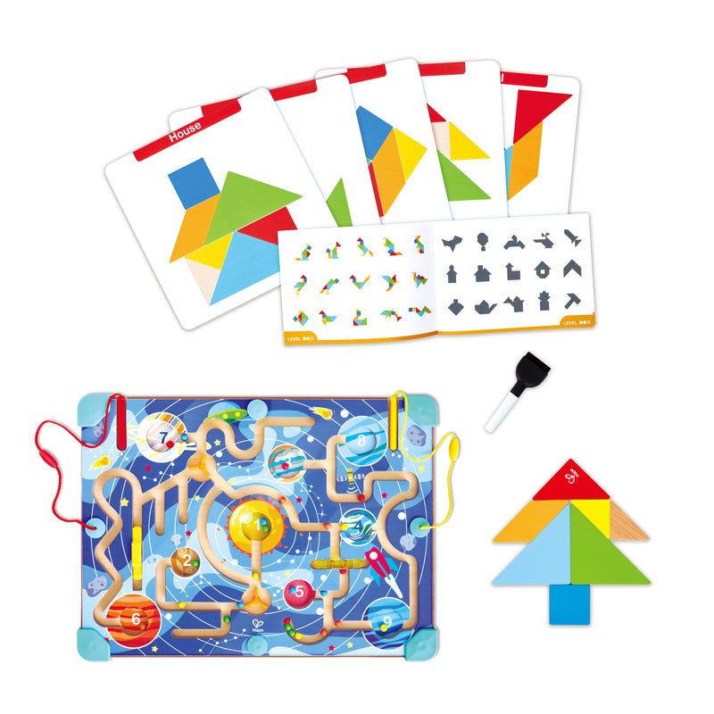 2 in 1 Space Maze & Tangram Board