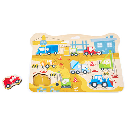 Construction Vehicles Peg Puzzle
