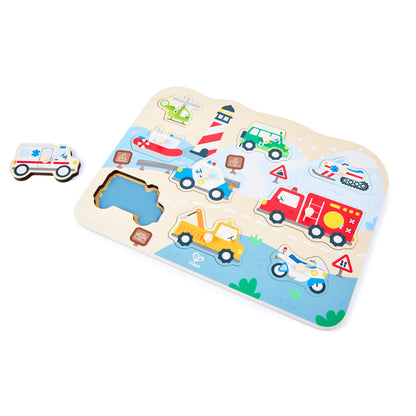 Emergency Vehicles Peg Puzzle