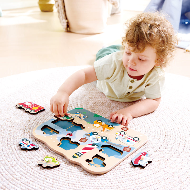 Emergency Vehicles Peg Puzzle