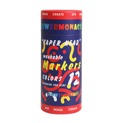 Taper Head Washable Markers Pack of 12