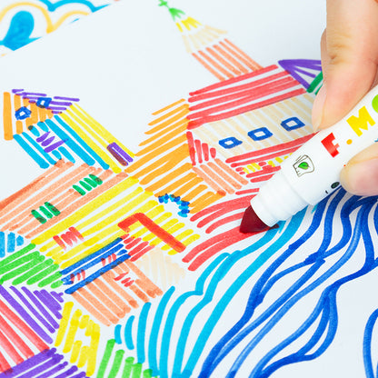 Taper Head Washable Markers Pack of 12