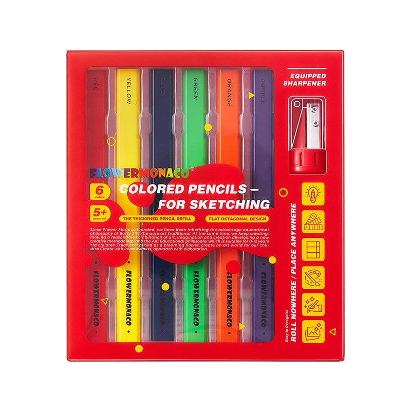 Coloured Pencils for Sketching Pack of 6