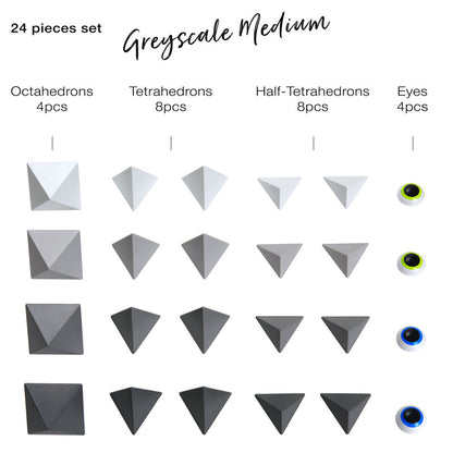 Greyscale-Medium 24 Pcs