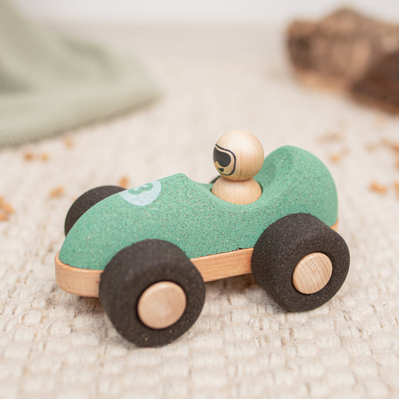 E-Cork Racer Green Push Car
